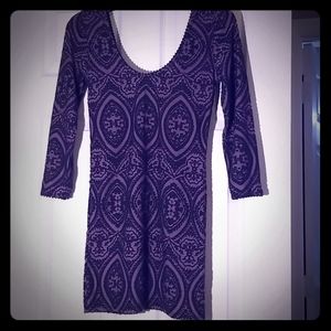 Free People Mini Dress/Tunic Long sleeve boho